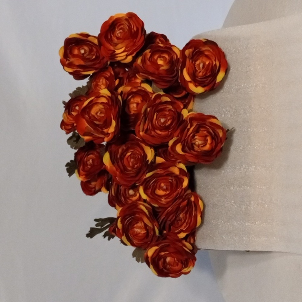 24" Dark Rust Orange Faux Floral Sprays Bulk 2 Dozen
